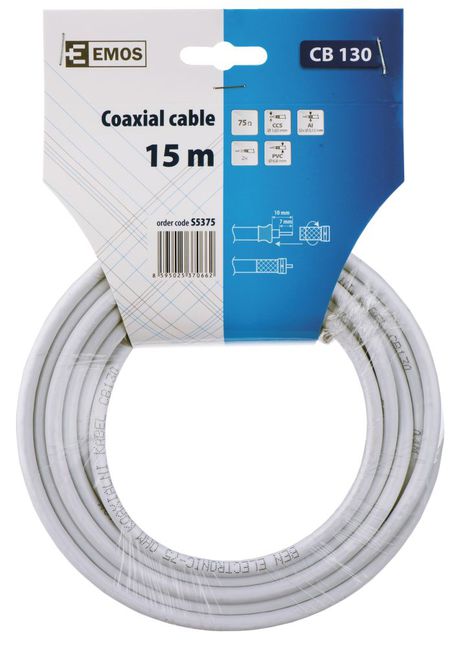 Levně Emos koaxiální kabel S5375 Kabel Koax.cb130 15M