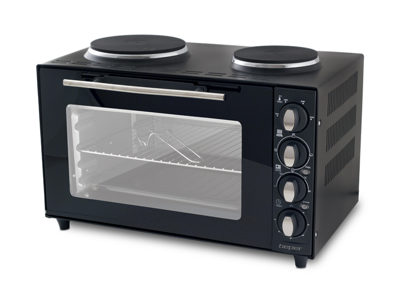 BEPER 90375-A Elektrická trouba s plotýnkami, 36l, 1600W