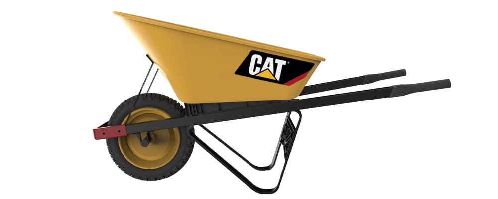Levně Cat® J-series Wheelbarrow: 6' Steel 
(1/4 Ton Weight Capacity; Pneumatic Tire)