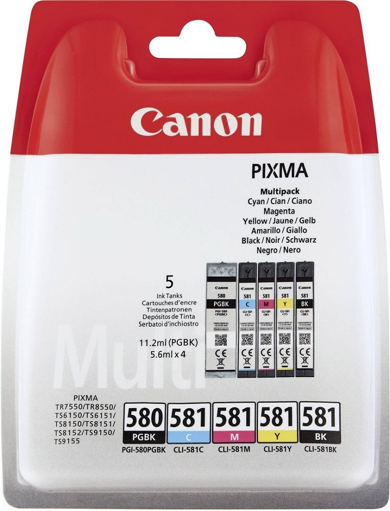 Canon PGI580/CLI581 BK/C/M/Y/K Multipack + DOPRAVA ZDARMA
