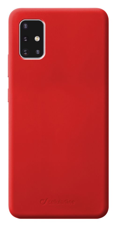 Levně Cellularline pouzdro na mobil Ochranný silikonový kryt Sensation pro Samsung Galaxy A51 Sensationgala51r, červený