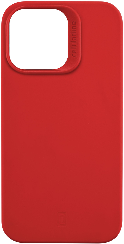 Levně pouzdro na mobil Ochranný silikonový kryt Cellularline Sensation pro Apple iPhone 14 Pro, červený