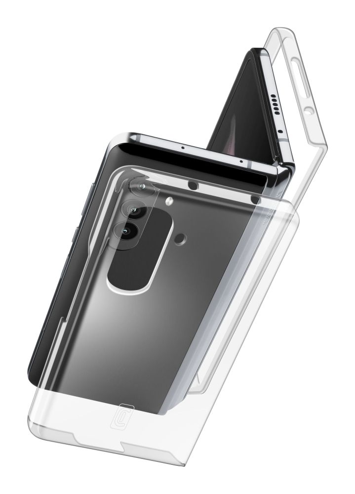 Levně pouzdro na mobil Zadní kryt s ochranným rámečkem Cellularline Clear Duo pro Samsung Galaxy Z Fold5, čirý