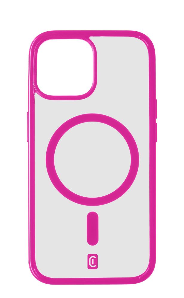 Levně Zadní kryt Cellularline Pop Mag s podporou Magsafe pro Apple iPhone 15, čirý / růžový