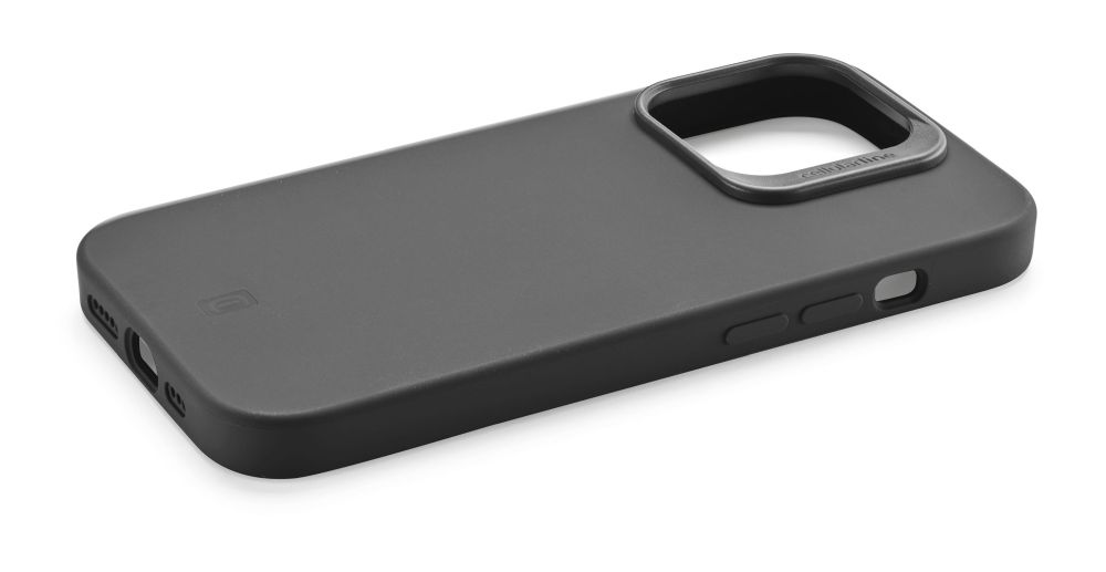 Ochranný silikonový kryt Cellularline Sensation Plus s podporou MagSafe pro Apple iPhone 15, černý