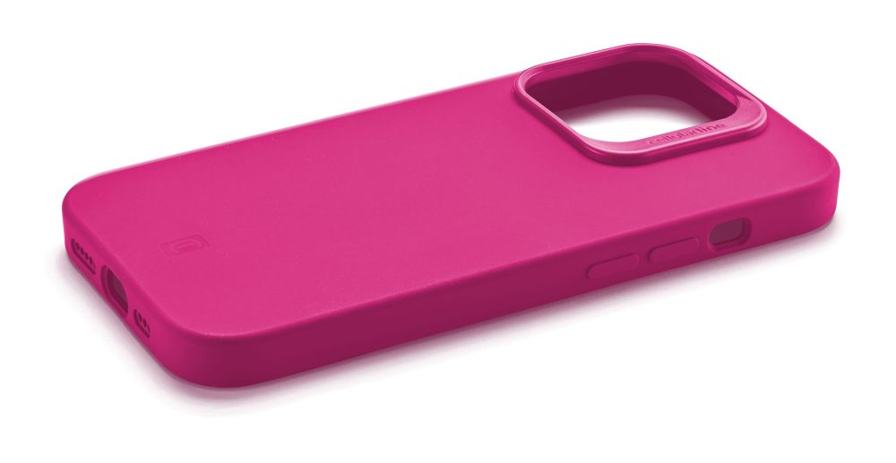 Levně Ochranný silikonový kryt Cellularline Sensation Plus s podporou Magsafe pro Apple iPhone 15, růžový