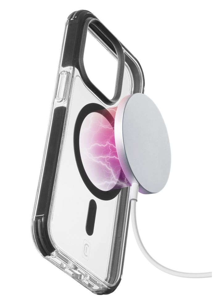 Levně pouzdro na mobil Ochranný kryt Cellularline Tetra Force Strong Guard Mag s podporou Magsafe pro Apple iPhone 15 Pro, transparentní
