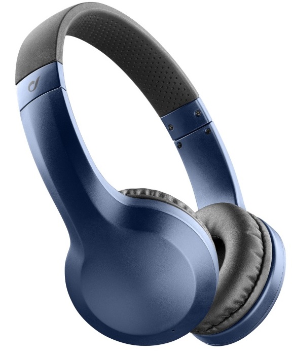 Levně Bezdrátová sluchátka Audio Cellularline Akros, extra basy, modrá