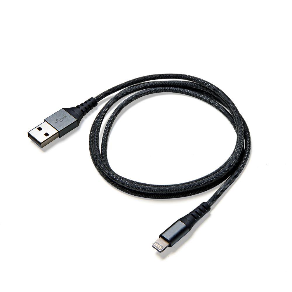 Levně kabel Datový Usb kabel Celly s Lightning konektorem, nylonový obal, 25 cm, černý