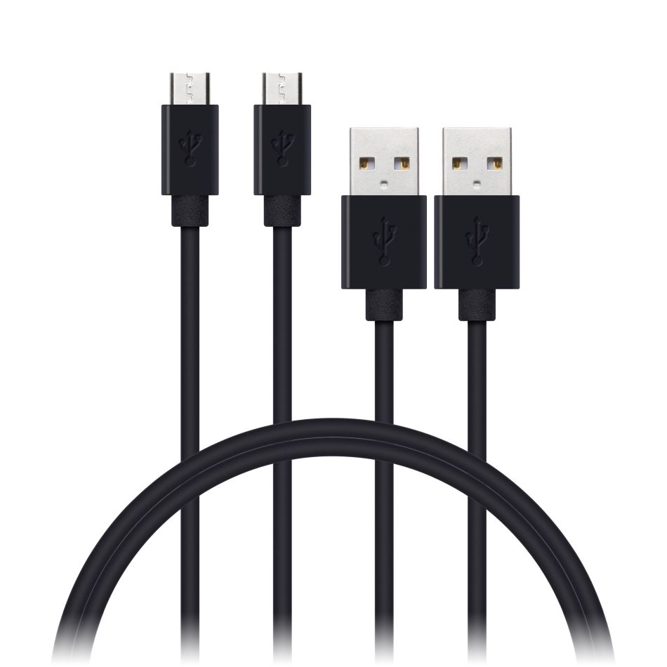 Connect IT Datový kabel Wirez (Micro-USB), černý, 1 m (2 ks v balení)