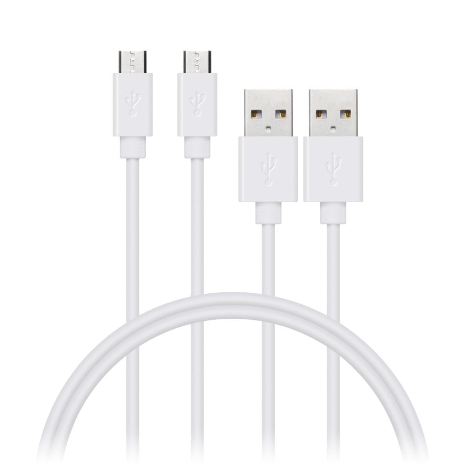 Connect IT Datový kabel Wirez (Micro-USB), bílý, 1 m (2 ks v balení)