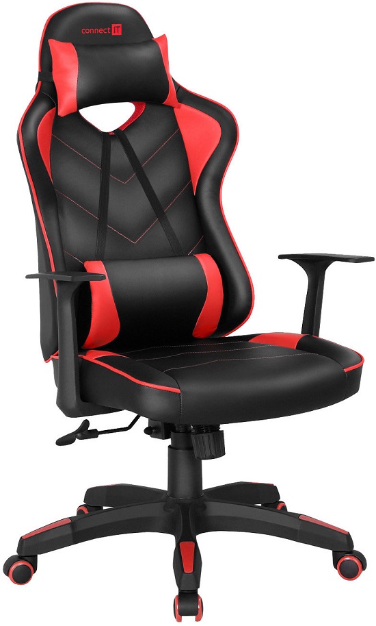 Connect It herní židle Lemans Pro herní křeslo, červené