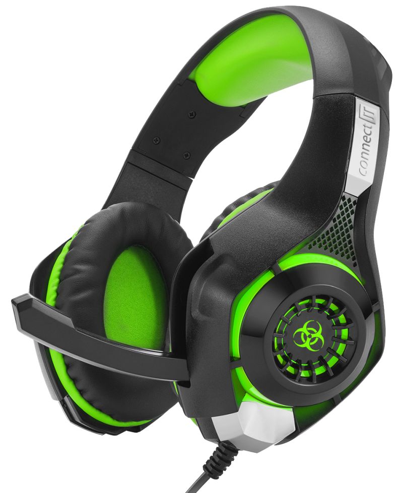 Levně Connect It Chp-4510-gr Gaming Headset Biohazard zelená