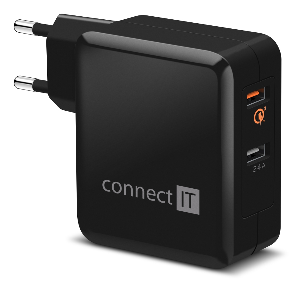 Levně Connect It nabíječka pro mobil Cwc-3010 Quick Charge 3.0 černá