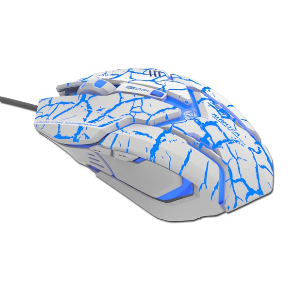 Levně E-blue myš Myš Auroza Gaming, bílá, herní