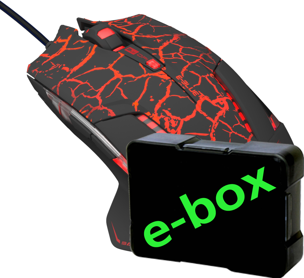 E-Blue Myš Mazer Pro,černá/červená,ebox