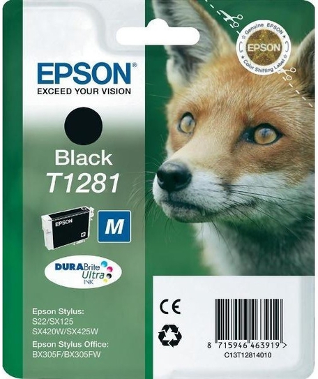 Levně Epson inkoust T1281 Black, C13t12814012