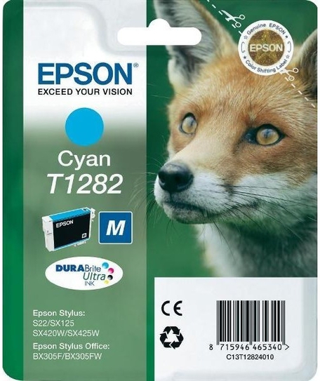 Levně Epson inkoust T1282 Cyan, C13t12824012