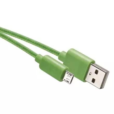 Emos USB kabel 2.0 A/M - micro B/M 1m zelený