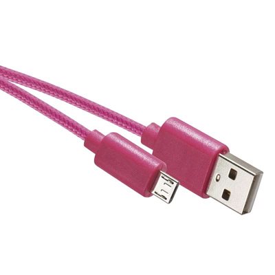 EMOS SM7006P USB 2.0 A/M - micro B/M, 1m, růžový