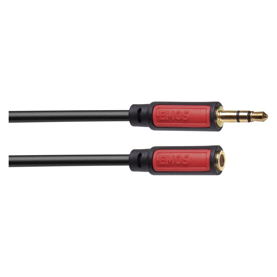 Levně reproduktorový kabel Jack kabel 3,5mm stereo, vidlice - 3,5mm zásuvka 2,5m