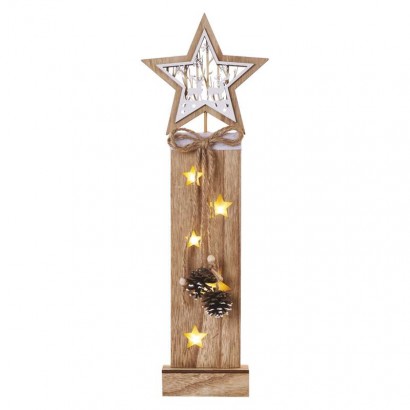Levně Emos vánoční dekorace Dcww10 Led dřevěná hvězdy, 48 cm