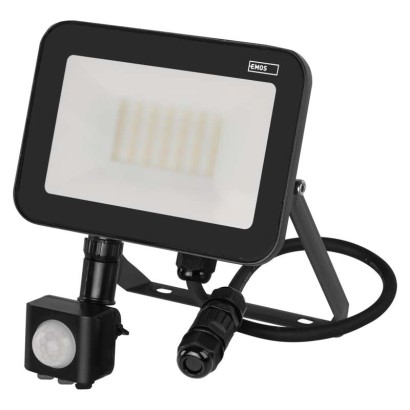 Emos reflektor Zs2732 Led reflektor Inovo s pohybovým čidlem, 30W, antracit, neutrální bílá