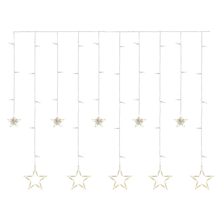 Emos LED vánoční závěs – hvězdy, 185x105 cm