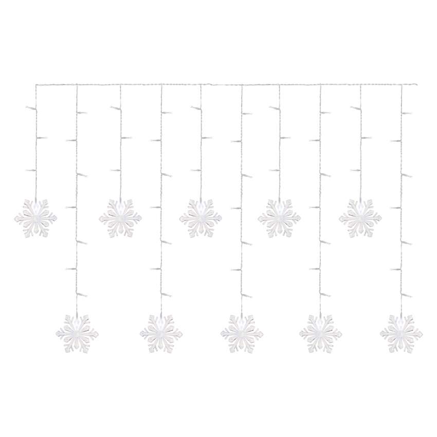 Emos LED vánoční závěs – vločky, 135x50 cm