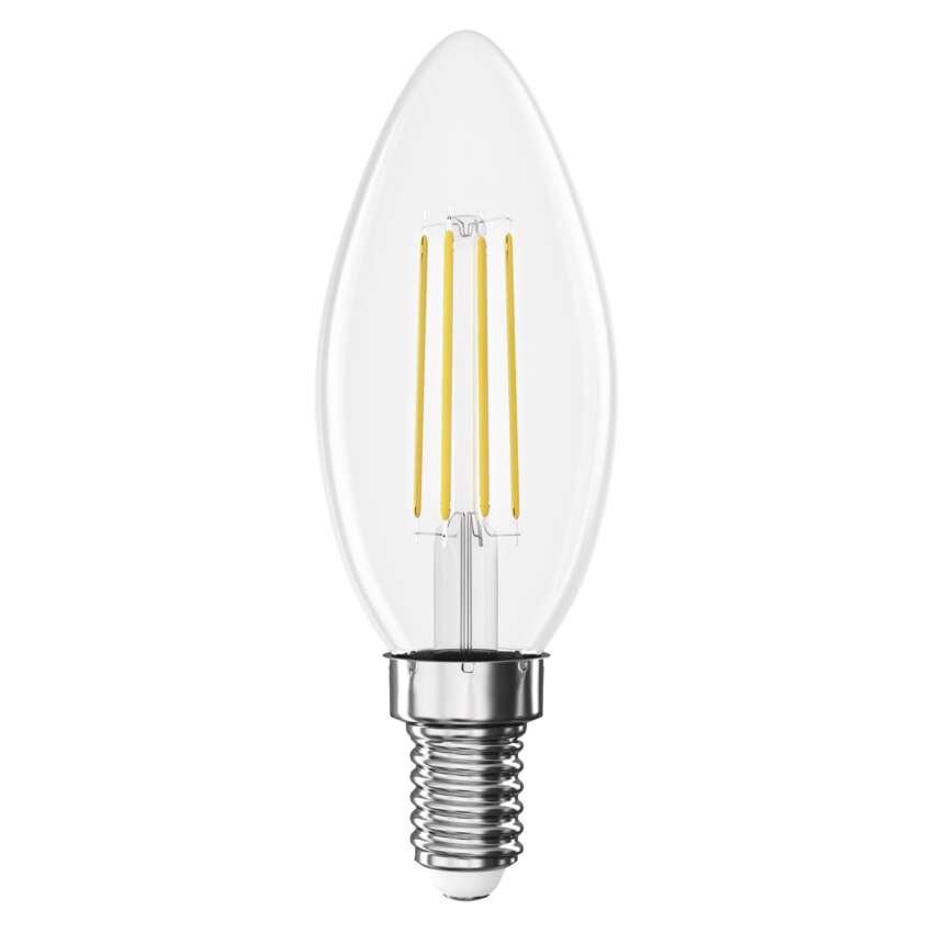 ZF3D22 LED žárovka Filament svíčka / E14 / 3,4 W (40 W) / 470 lm / teplá bílá Emos