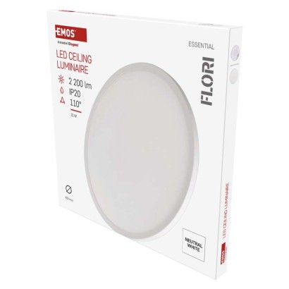Emos Led přisazené svítidlo Flori kruhové, bílé, 22W, neutrální bílá