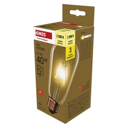 Emos Lighting Led žárovka Vintage St64 / E27 / 4,5 W (40 W) / 420 lm / teplá bílá