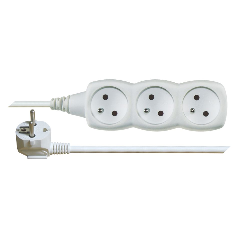 Levně Emos Prodlužovací kabel – 3 zásuvky, 7m, bílý