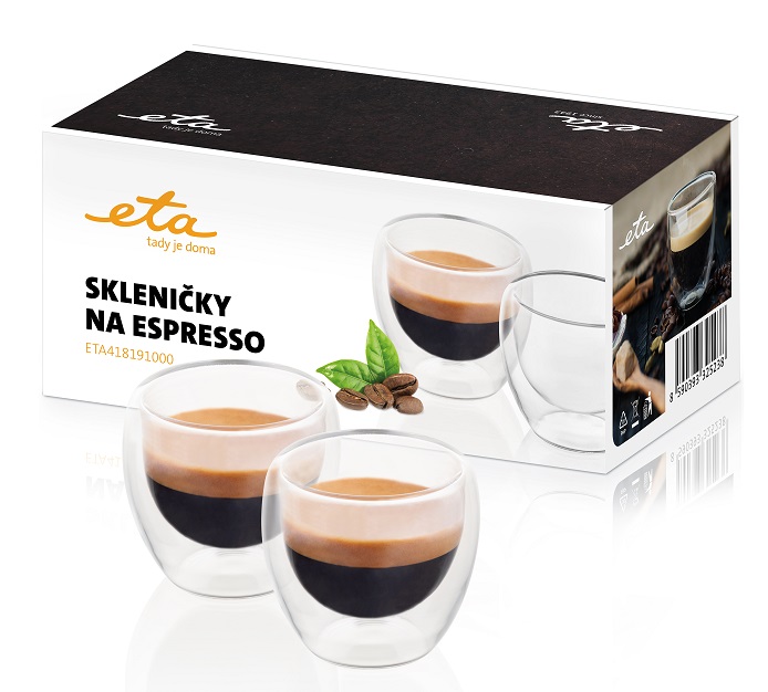 Skleničky na espresso ETA 4181 91000 sklo - Eta Skleničky na espresso 4181 91000 2 x 80 ml