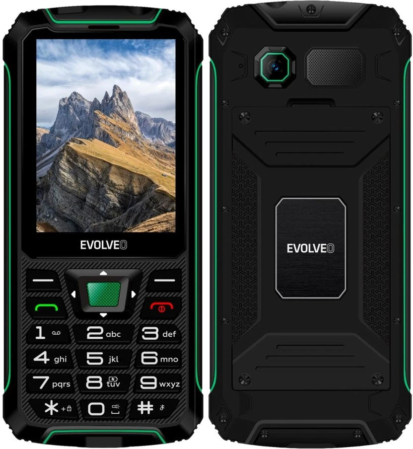 Evolveo mobilní telefon Strongphone W4 Black Green