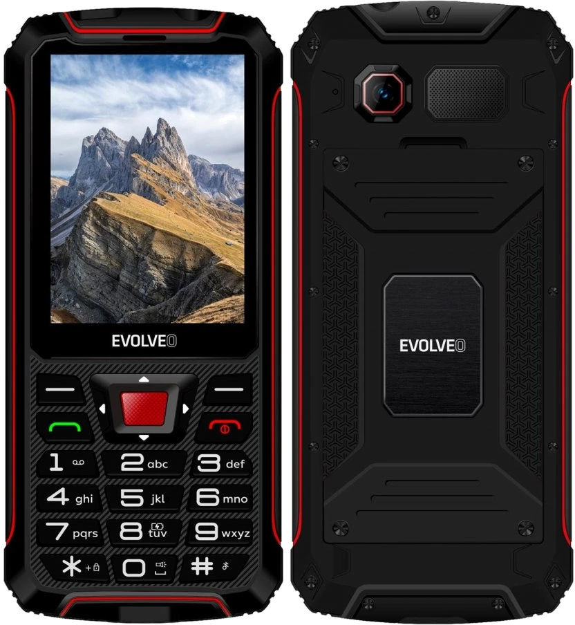Evolveo mobilní telefon Strongphone W4 Black Red