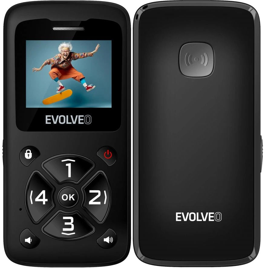 Evolveo mobilní telefon Easyphone Id Black