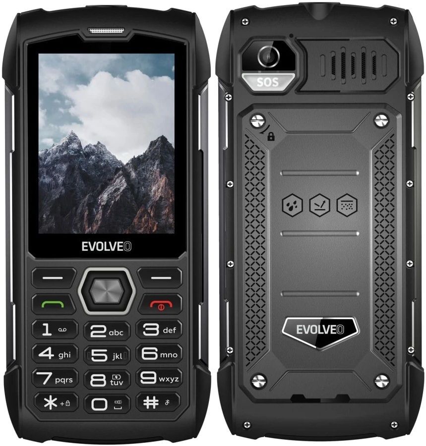 Evolveo mobilní telefon Strongphone H1 Black Grey