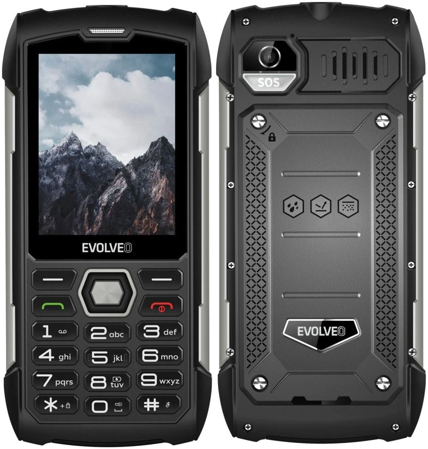 Evolveo mobilní telefon Strongphone H1 Black Silver