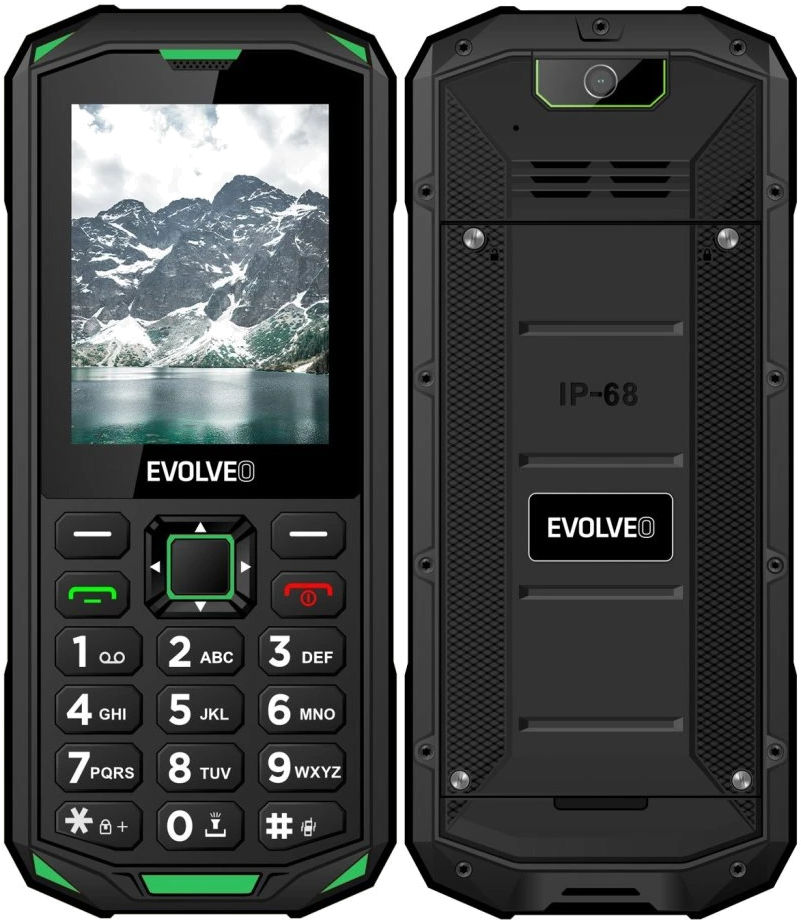 Evolveo mobilní telefon Strongphone X5 Black Green