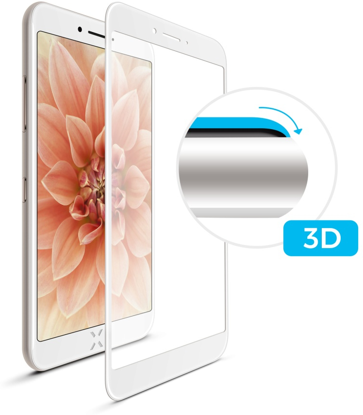 Levně tvrzené sklo pro mobilní telefon Ochranné tvrzené sklo Fixed 3D Full-cover pro Apple iPhone 7 Plus/8 Plus, s lepením přes celý displej, bílé, 0.33 mm