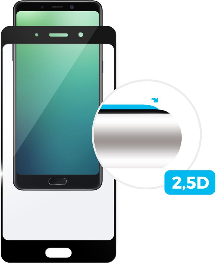 Levně tvrzené sklo pro mobilní telefon Ochranné tvrzené sklo Fixed Full-cover pro Honor 7S, přes celý displej, černé, 0.33 mm
