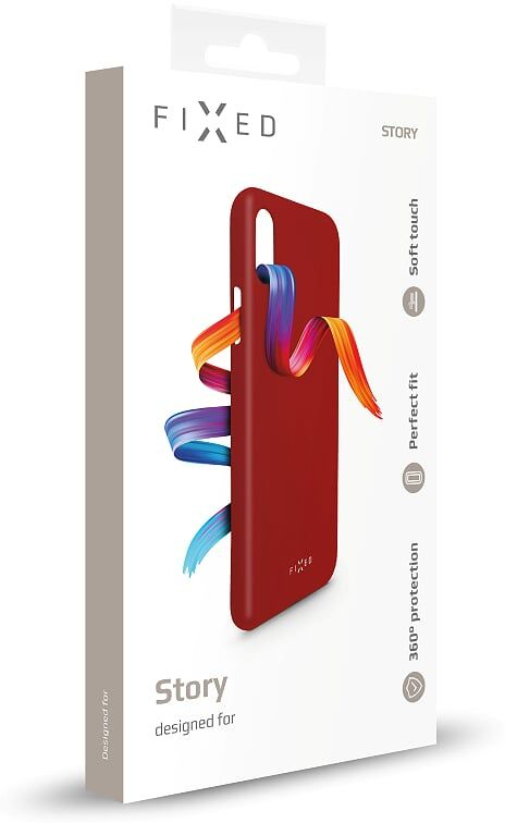 Levně Fixed pouzdro na mobil Story pro Huawei P30 Lite, červený