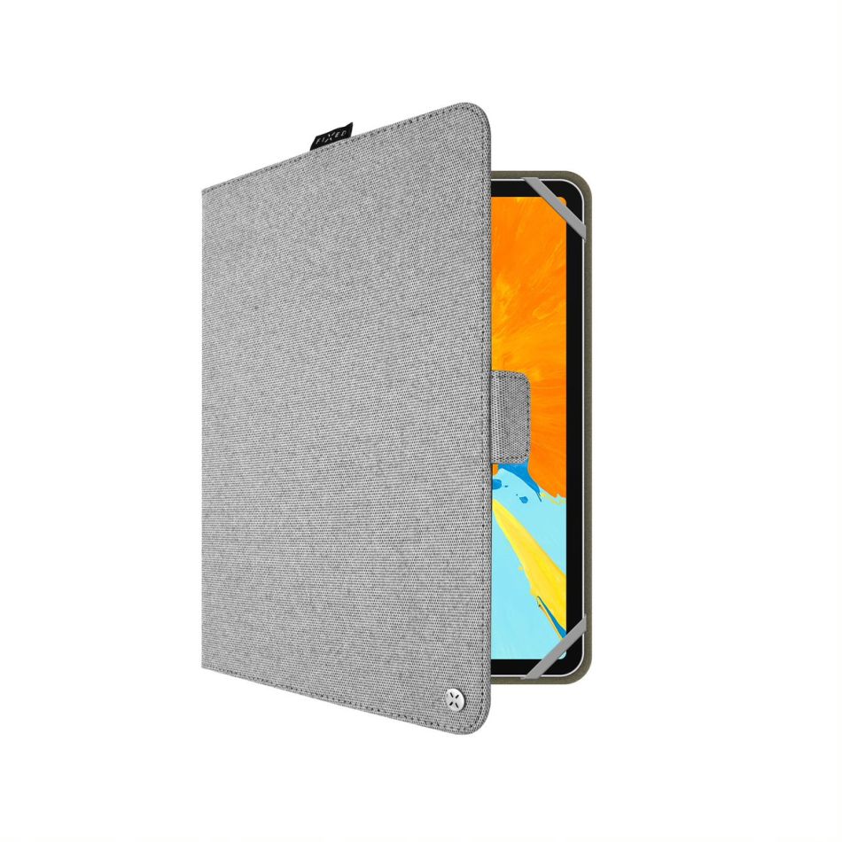 Textilní pouzdro pro 10,1" tablety FIXED Novel se stojánkem a kapsou pro stylus, šedé