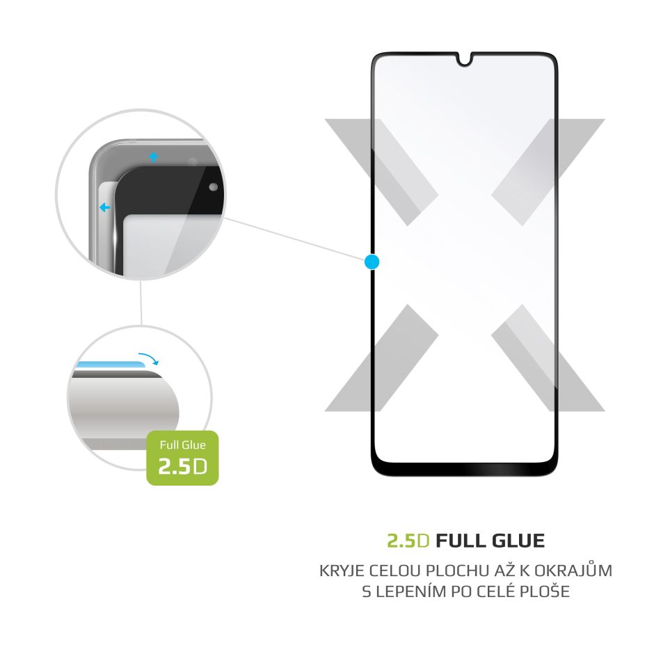 Levně tvrzené sklo pro mobilní telefon Ochranné tvrzené sklo Fixed Full-cover pro Samsung Galaxy A31, lepení přes celý displej, černé