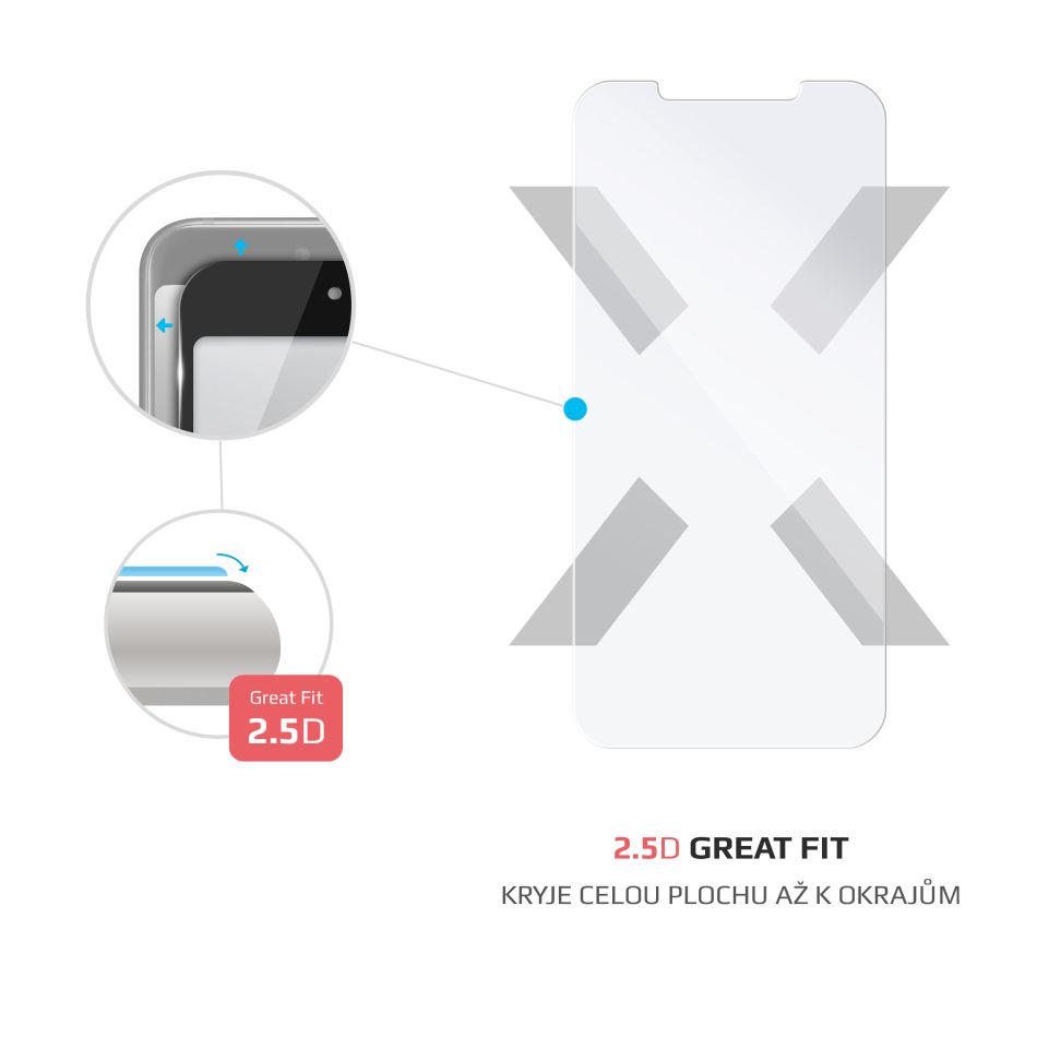Ochranné tvrzené sklo FIXED pro Apple iPhone 12/12 Pro, čiré