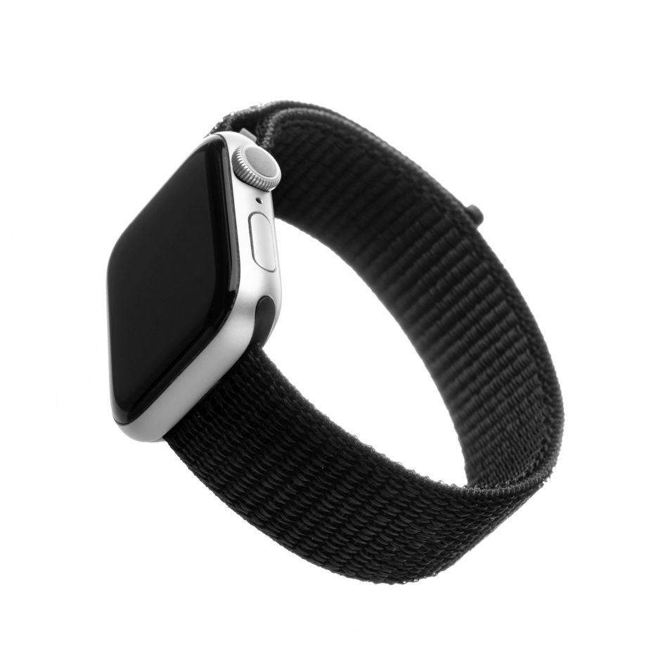 Nylonový řemínek FIXED Nylon Strap pro Apple Watch 40mm/ Watch 38mm, černý