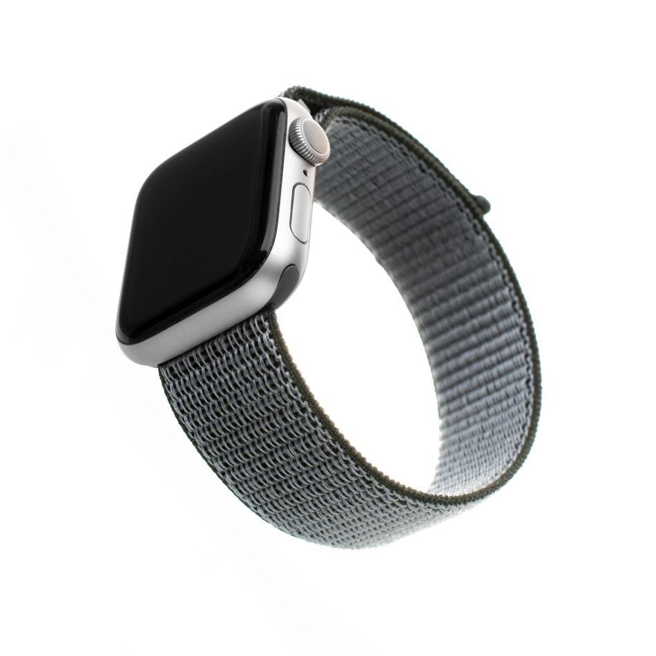 Levně Nylonový řemínek Fixed Nylon Strap pro Apple Watch 40mm/ Watch 38mm, olivový