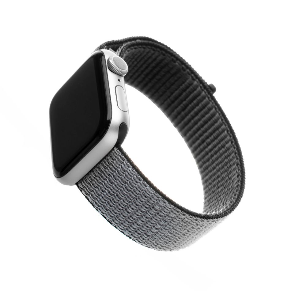 Nylonový řemínek FIXED Nylon Strap pro Apple Watch 44mm/ Watch 42mm, šedý