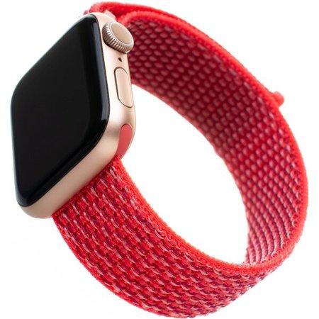 Nylonový řemínek FIXED Nylon Strap pro Apple Watch 44mm/ Watch 42mm, tmavě růžový